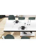 Stół Bella 160 Venatino Dark Mat+Biały Super Print (Hg/Mat)